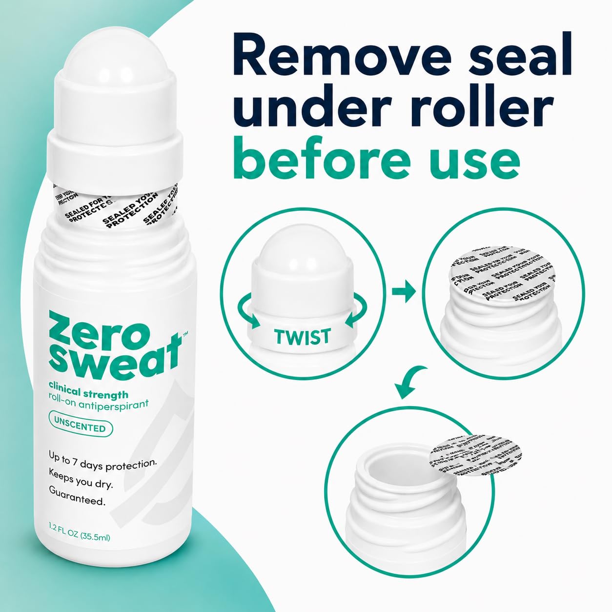 ZeroSweat before and after shirt comparison reducing visible sweat stains