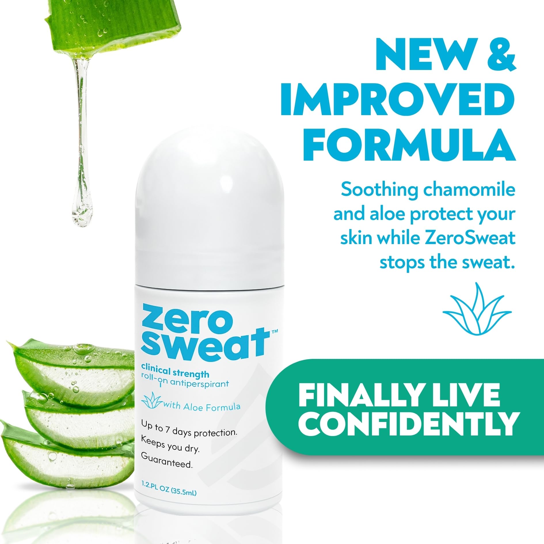 ZeroSweat creamy texture on skin illustrating gentle glide and reduced irritation