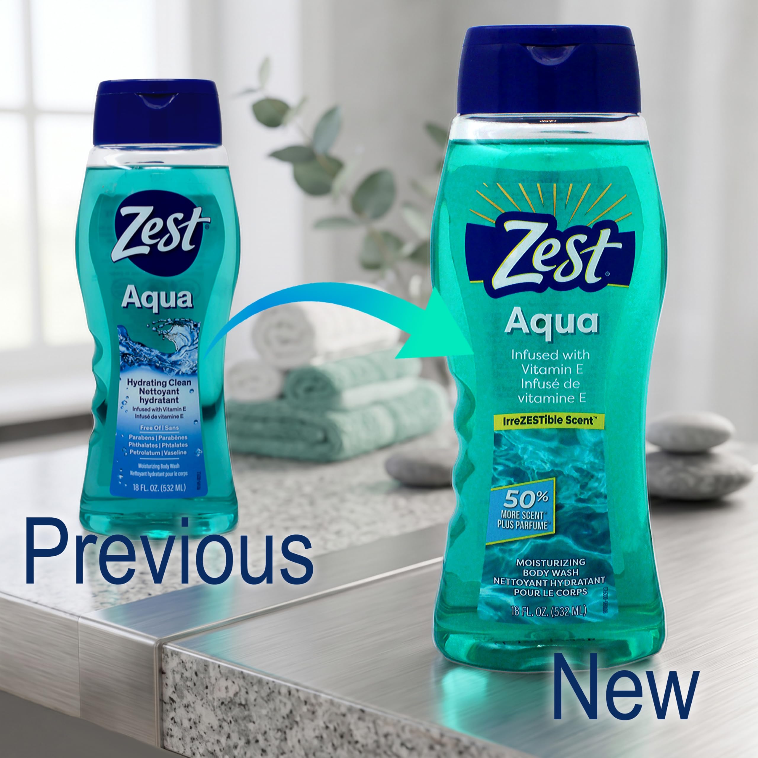 Zest close-up label shot highlighting product name and benefits