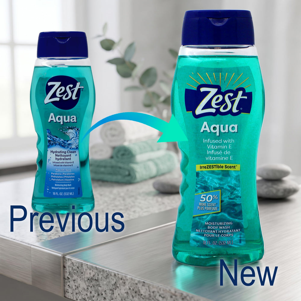 Zest close-up label shot highlighting product name and benefits