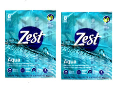 Zest front packaging showing 16-count box and bright aqua branding for easy stocking