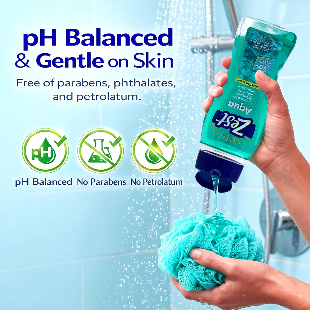 Zest pump dispensing body wash for convenient, controlled use