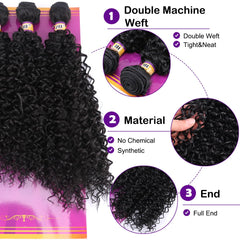 ZHENLISI close-up of kinky curly fiber texture for soft realistic look benefit