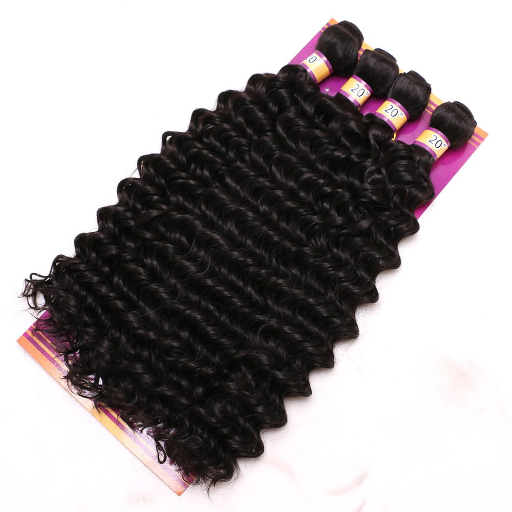 ZHENLISI bundles next to ruler showing the 20-inch length for accurate sizing