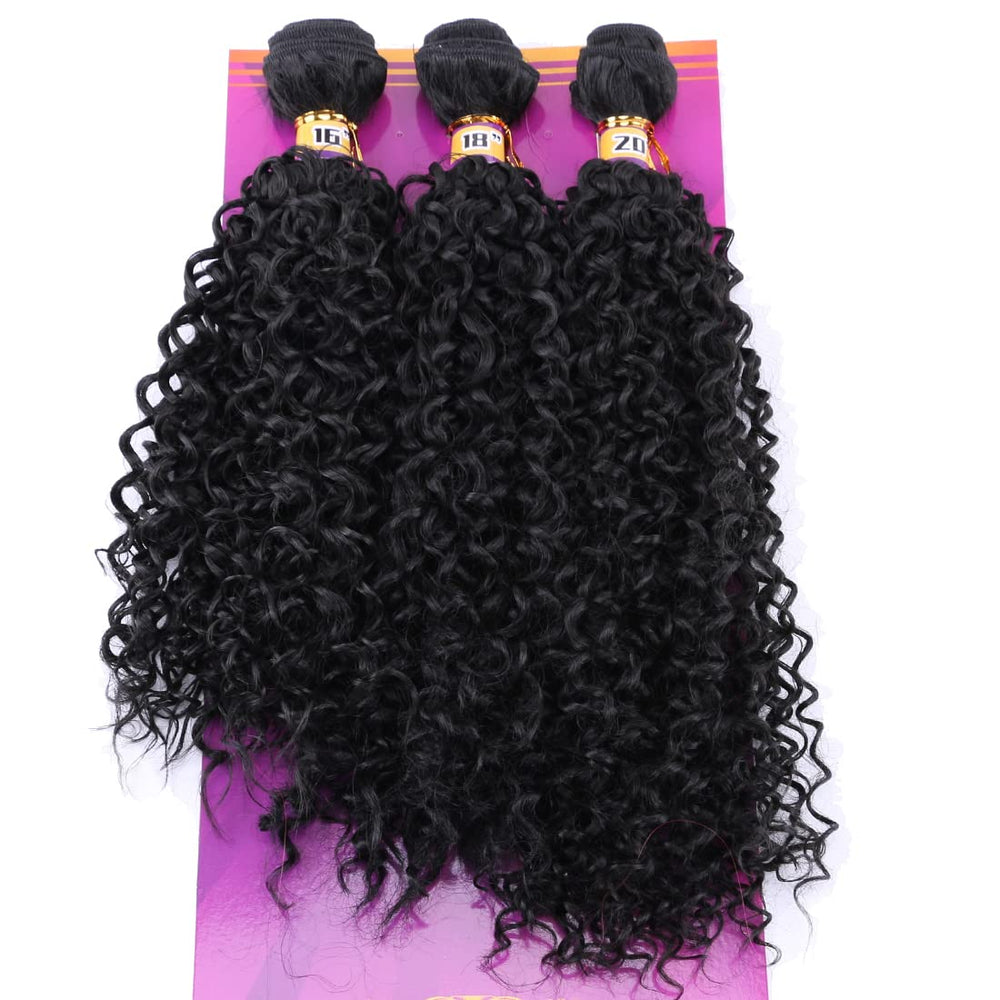 ZHENLISI front packaging showing afro kinky curly bundles and natural 1B color benefit