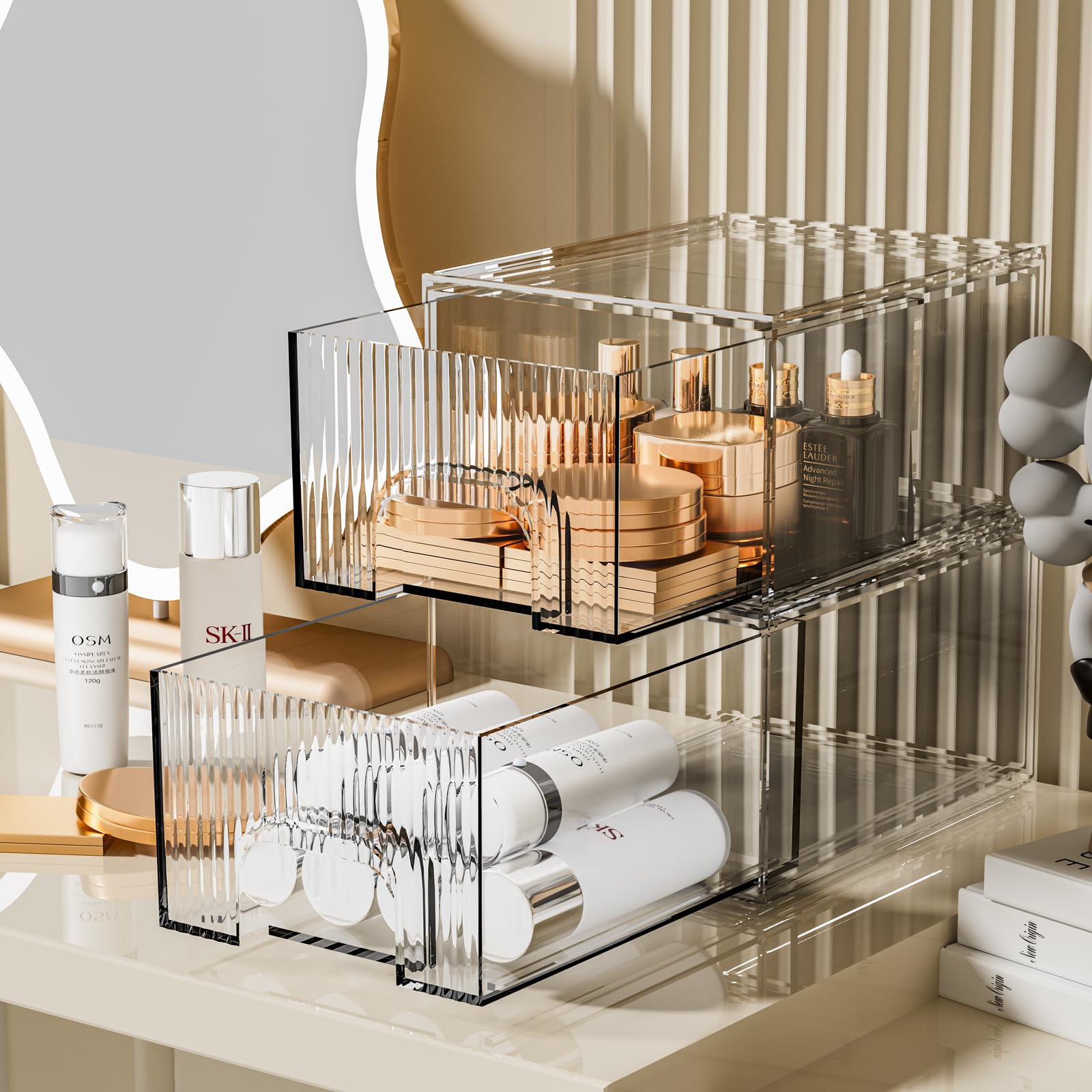 ZHIAI close-up acrylic texture highlighting durable, BPA-free material