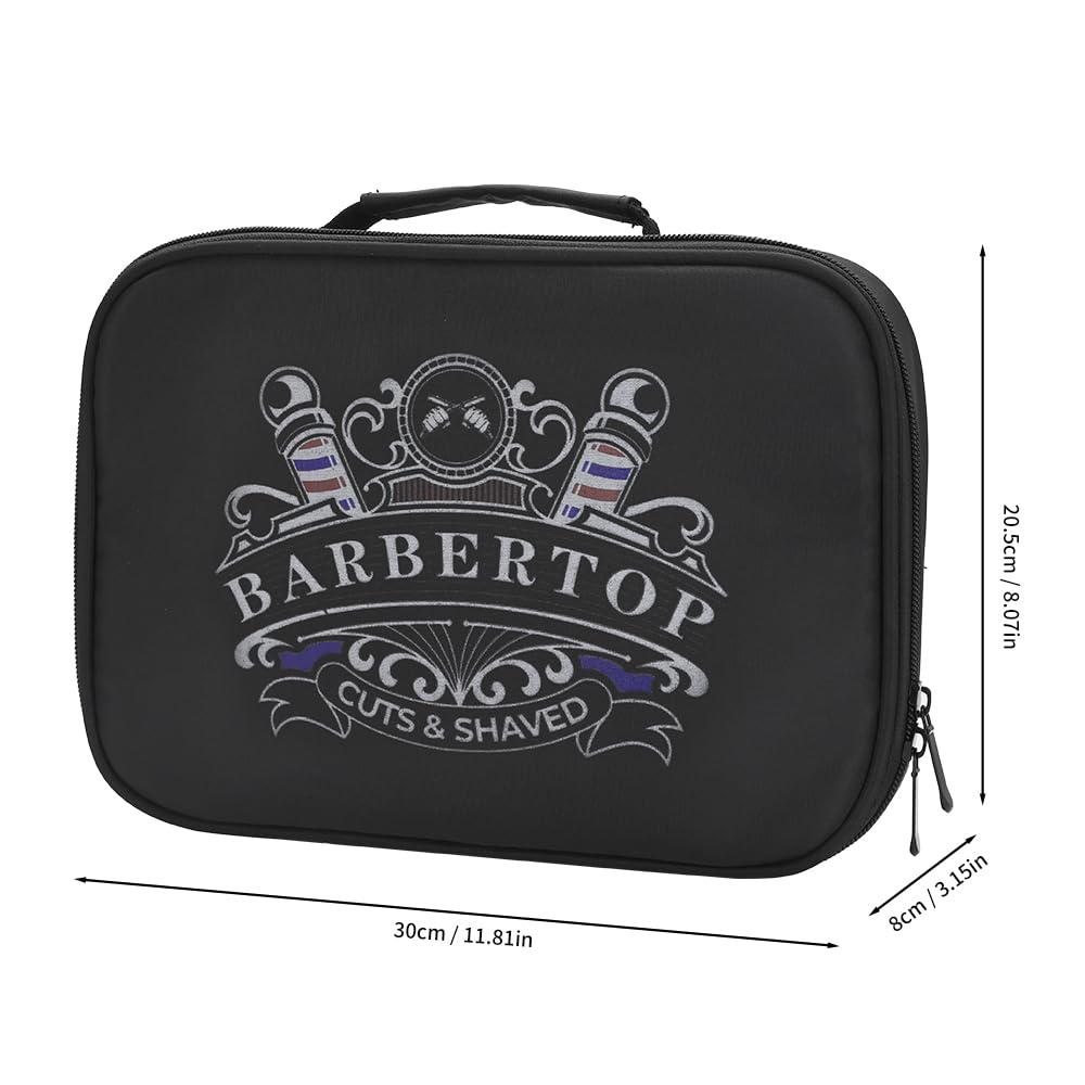 ZIBARBER accessories laid out including combs clips cape for organized workflow