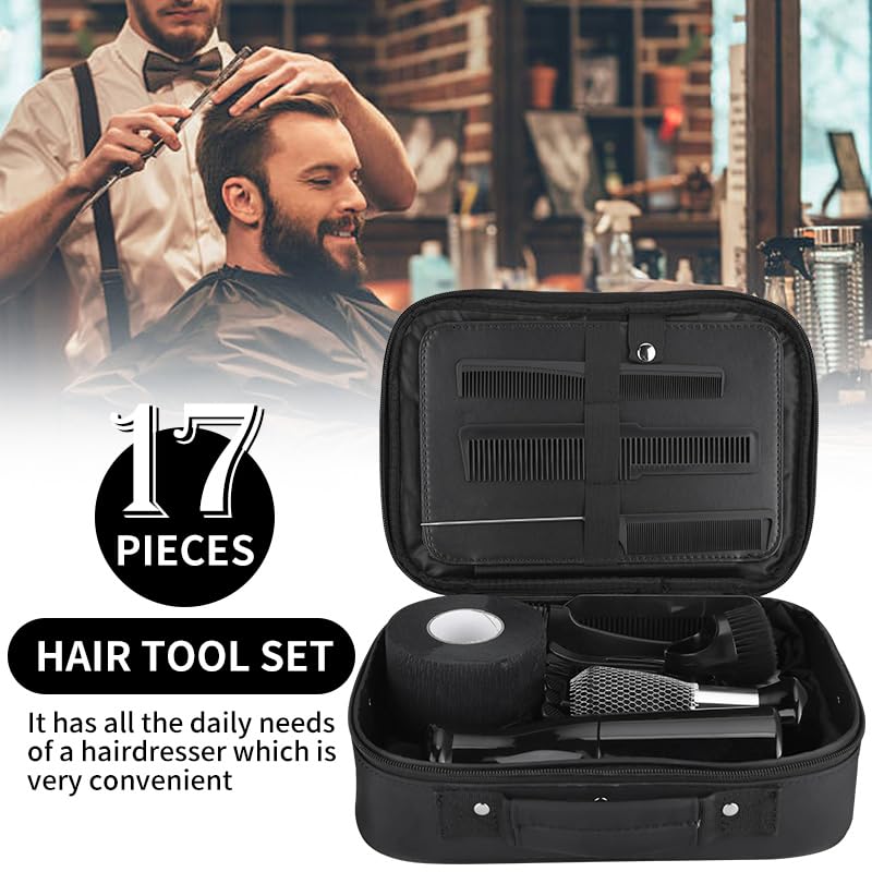 ZIBARBER carrying case open with compartments for protected transport benefit