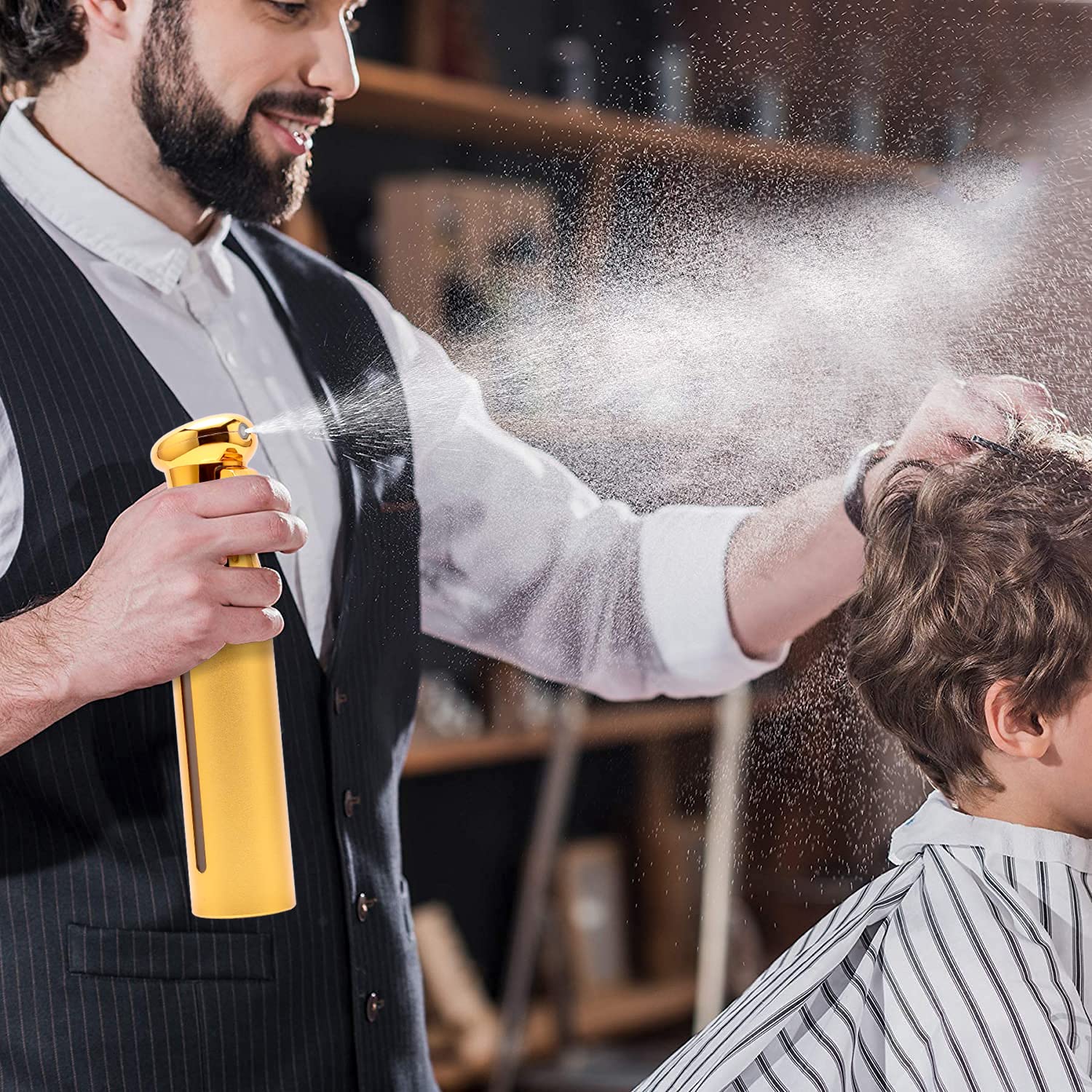 ZIBARBER next to combs and scissors showing salon-ready organization benefit
