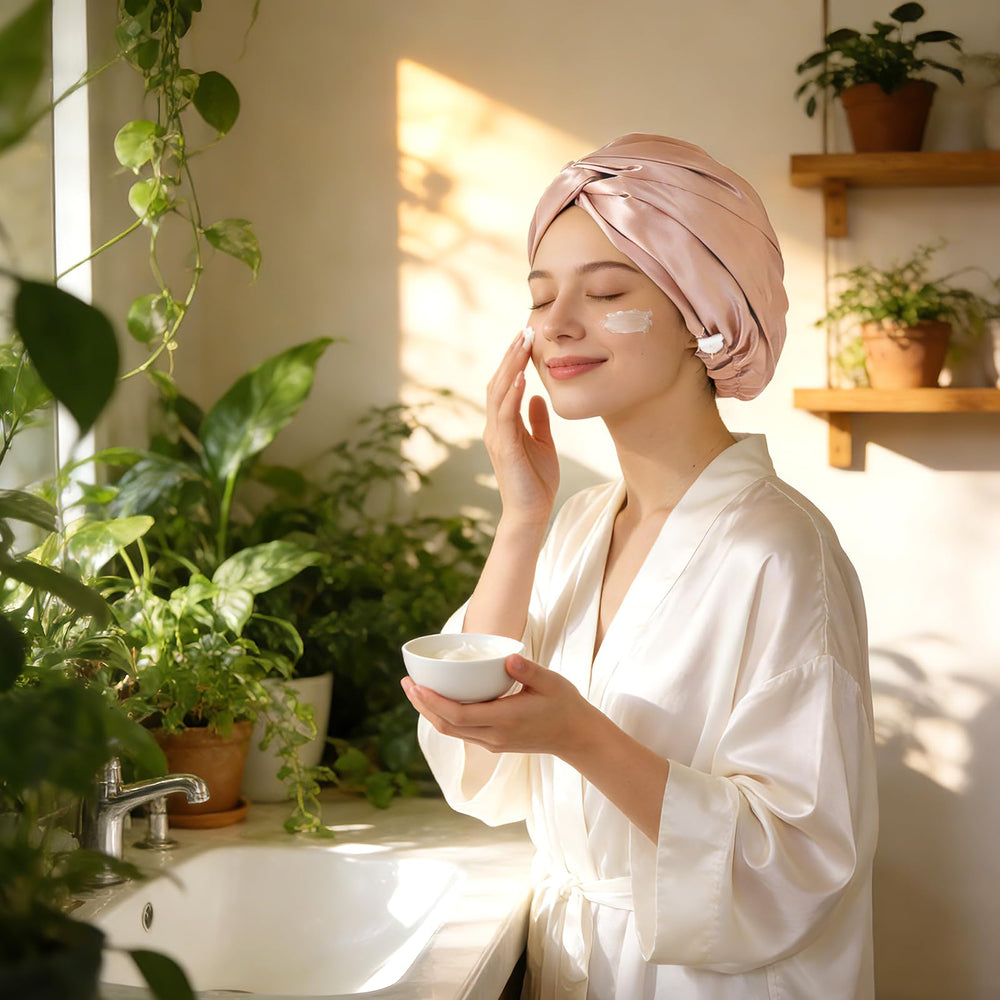 ZIMASILK bonnet gift box arrangement ideal for gifting and self-care