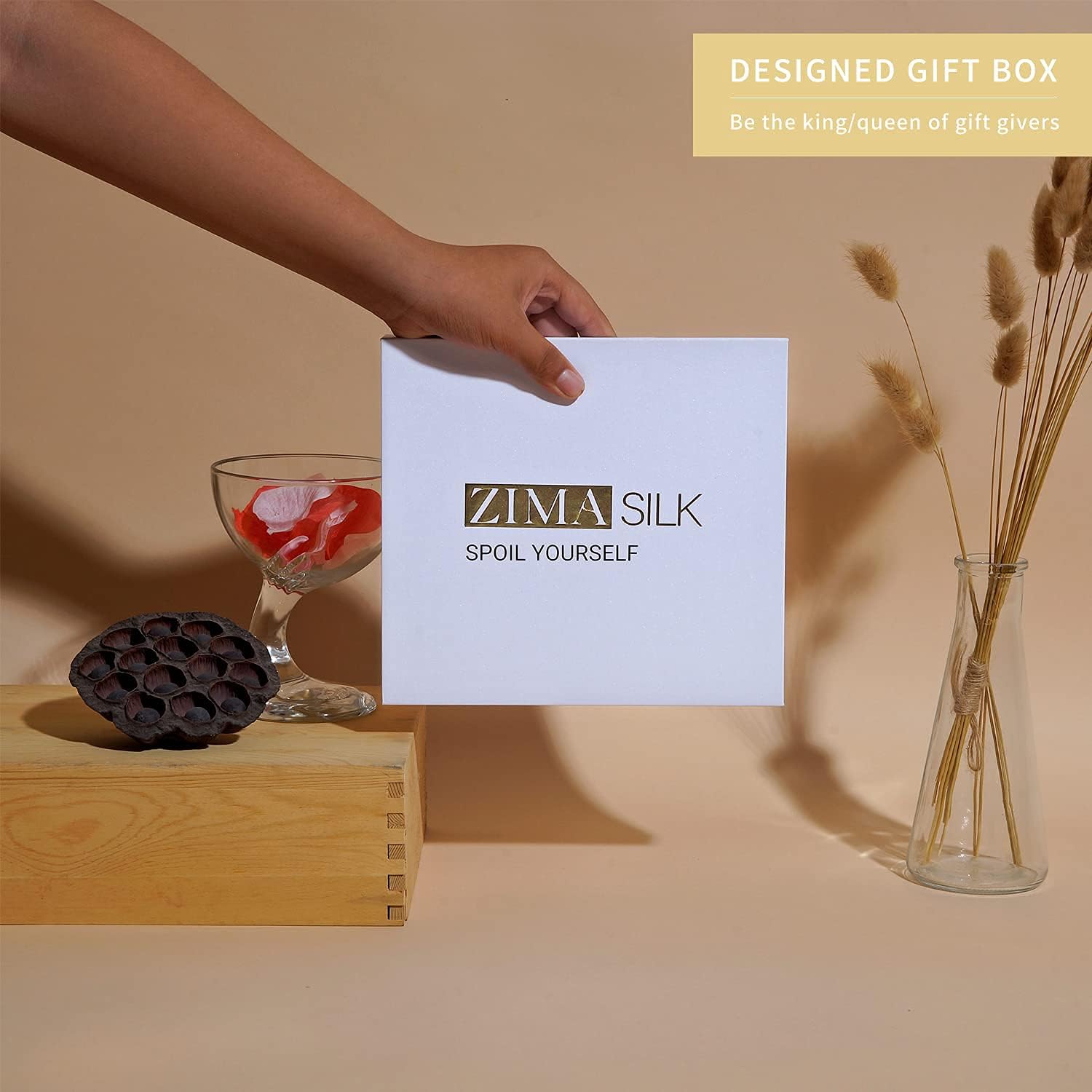 ZIMASILK bonnet in relaxed yoga/home setting illustrating multiuse comfort