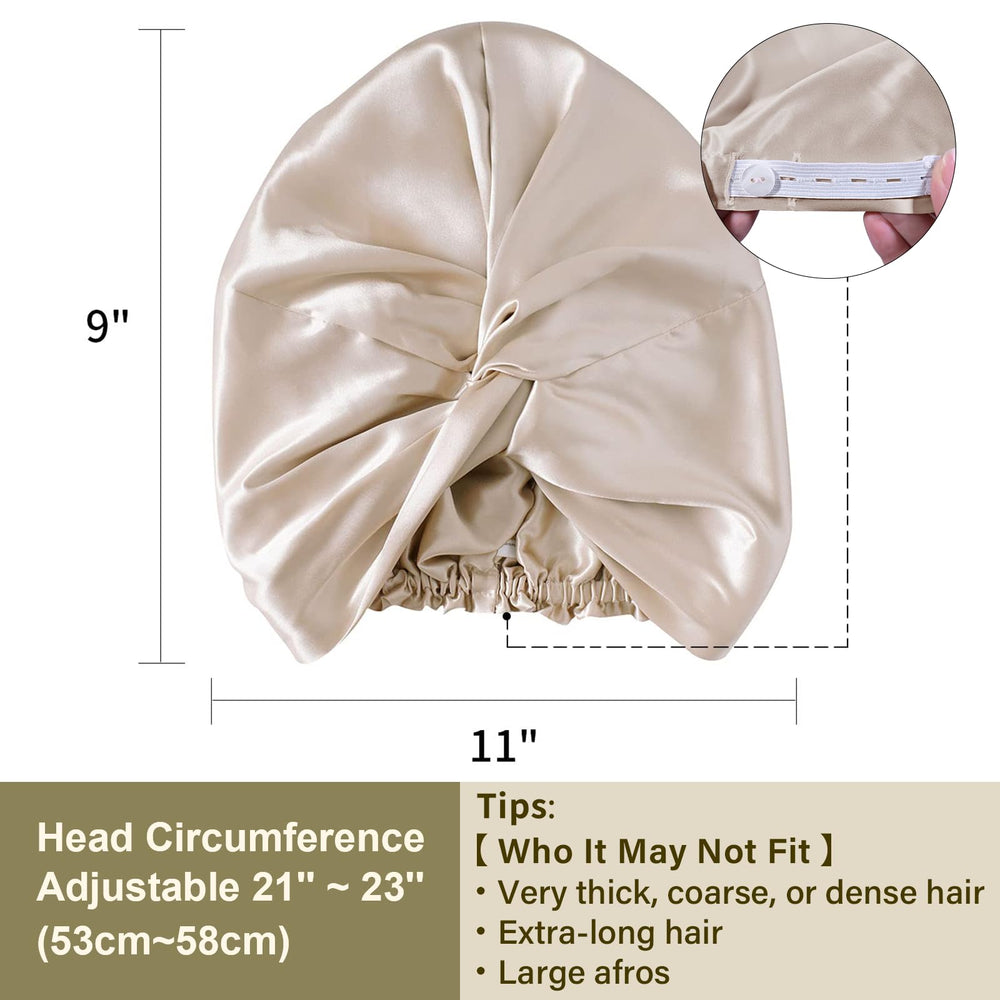 ZIMASILK bonnet on model sleeping demonstrates preserved hairstyle benefit