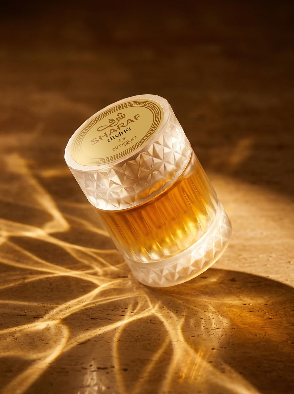 zimaya close-up of bottle texture highlighting luxurious finish