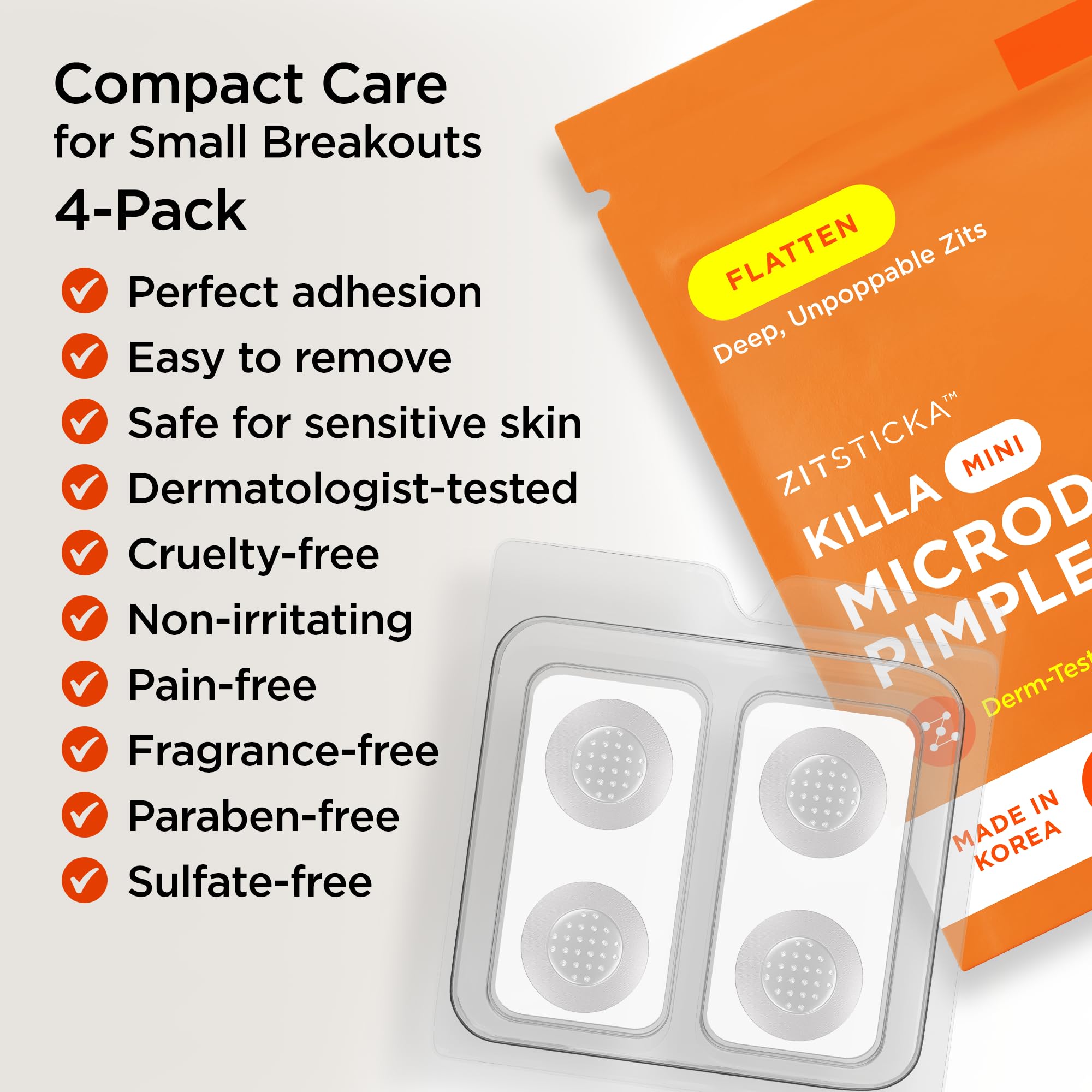 ZitSticka ingredient icons for salicylic acid hyaluronic niacinamide benefits