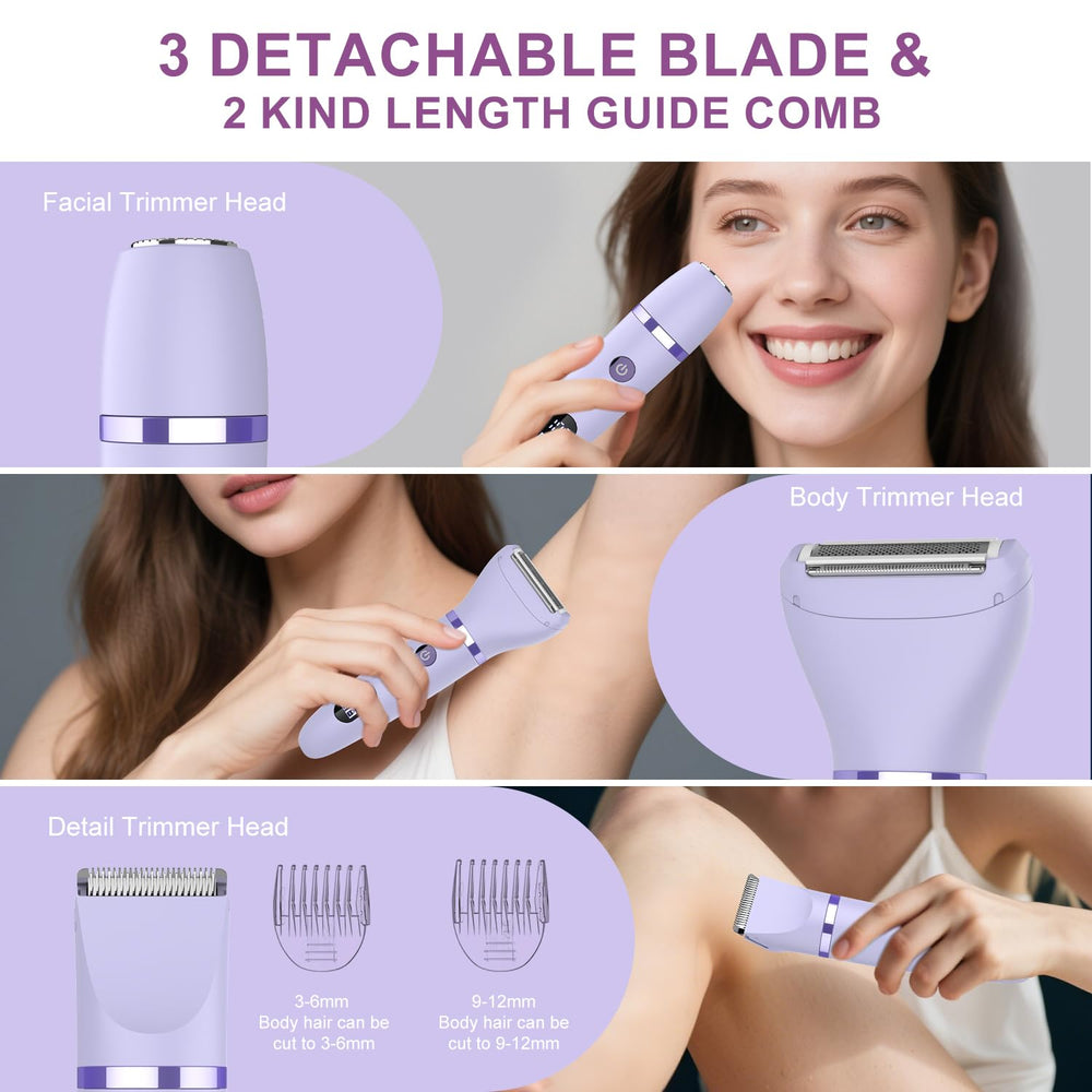Zivelier three detachable heads displayed to show versatile grooming options