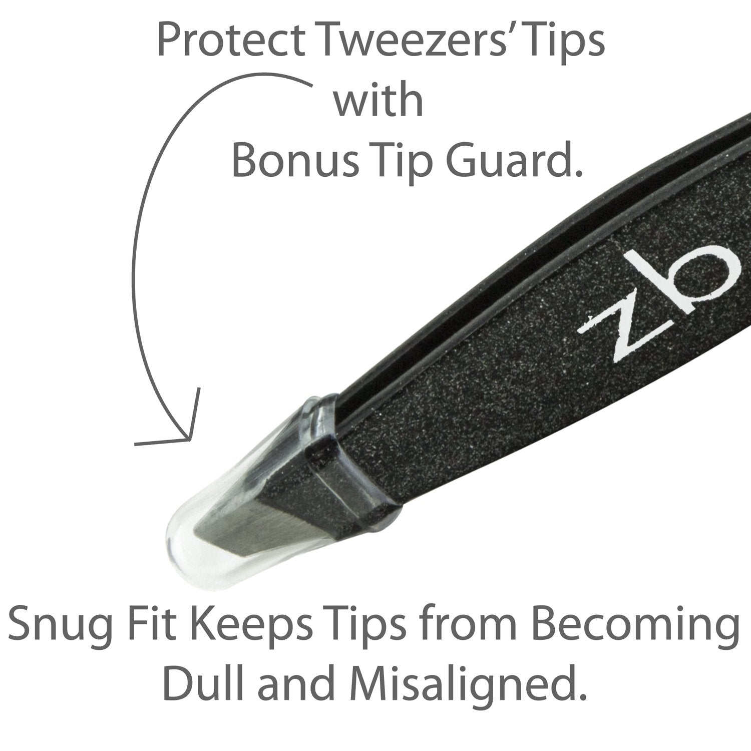 Zizzili Basics tweezers used to shape eyebrow demonstrating precise grip and accurate shaping