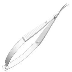 ZIZZON front view of scissors showing product and packaging, compact travel-ready tool