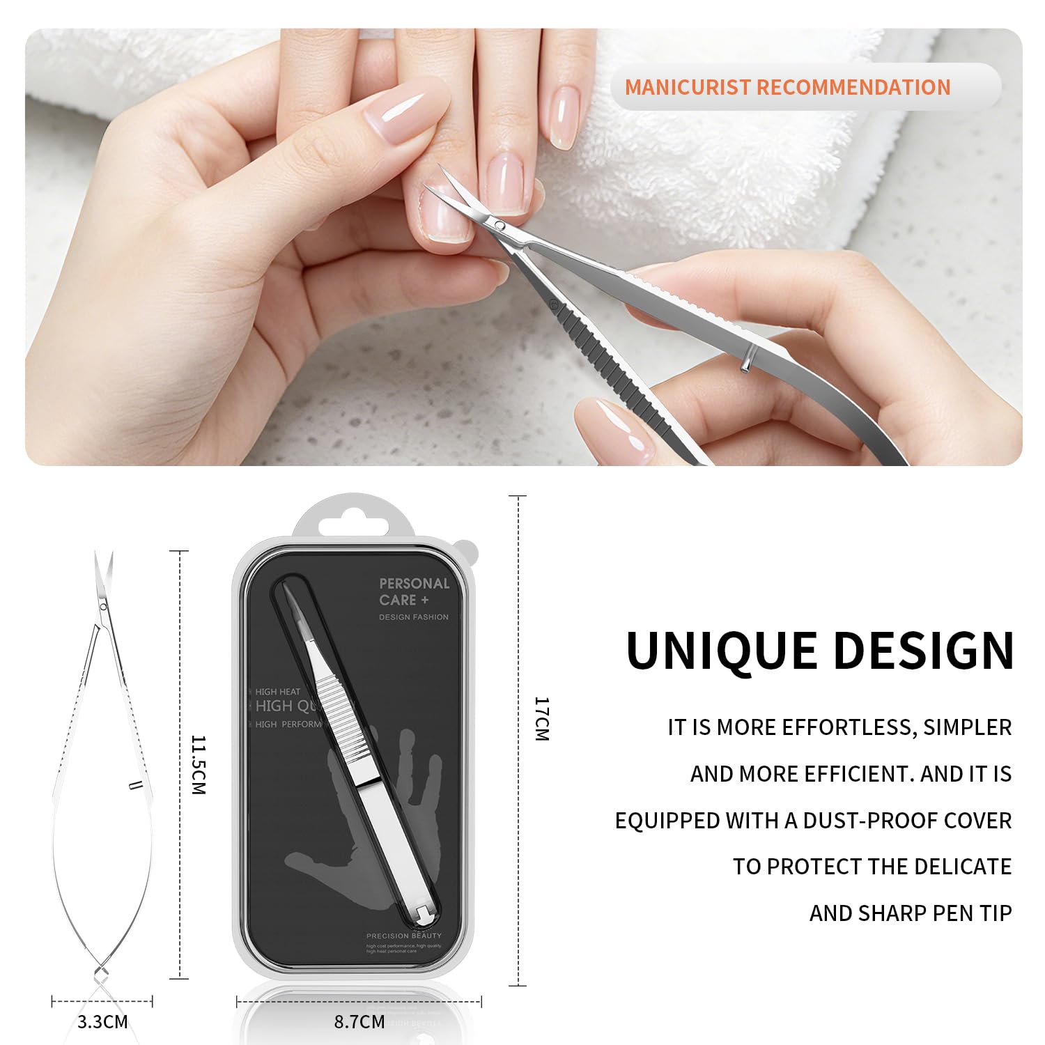 ZIZZON scissors on bathroom counter with grooming items portraying everyday use