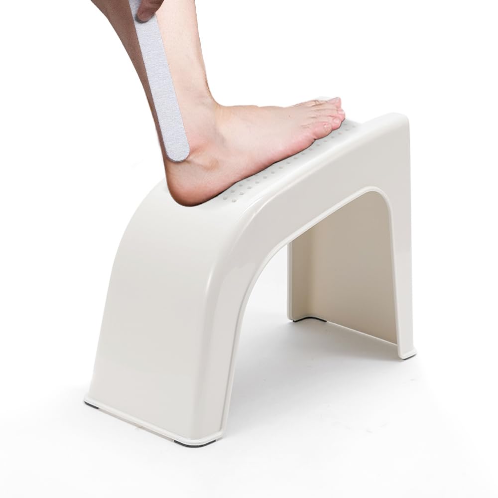 ZLMHYYM stool front view shows stable platform and compact profile benefit ergonomic shaving
