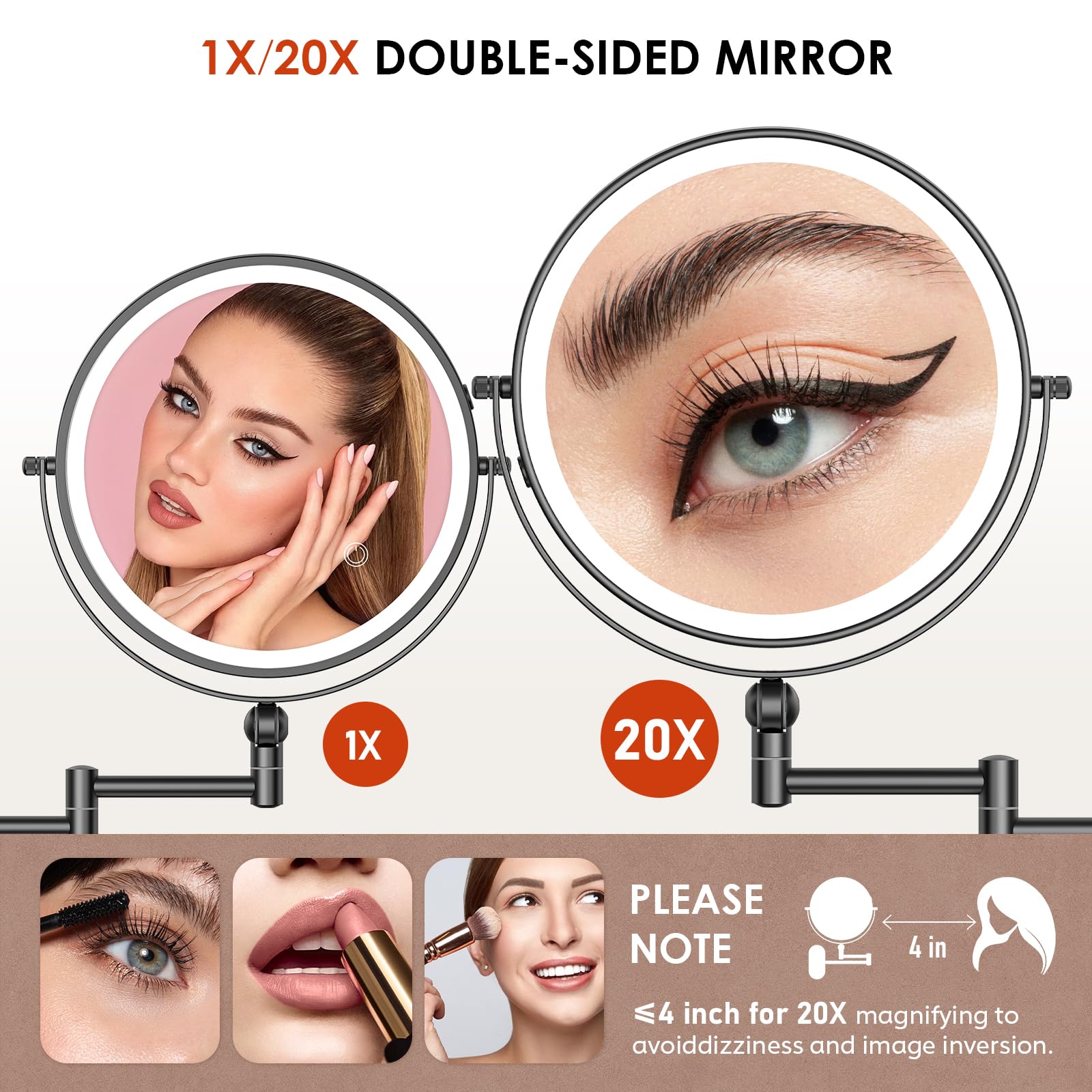 ZLOKLA 20x magnification close-up showing detailed viewing for precise grooming