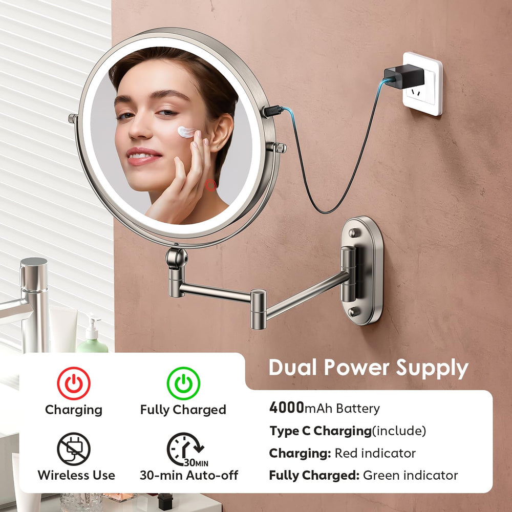ZLOKLA mirror with hand for scale showing compact space-saving benefit