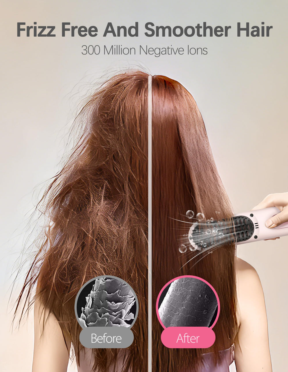 ZM ZHEMEI in hand styling hair showing portability and one-handed control