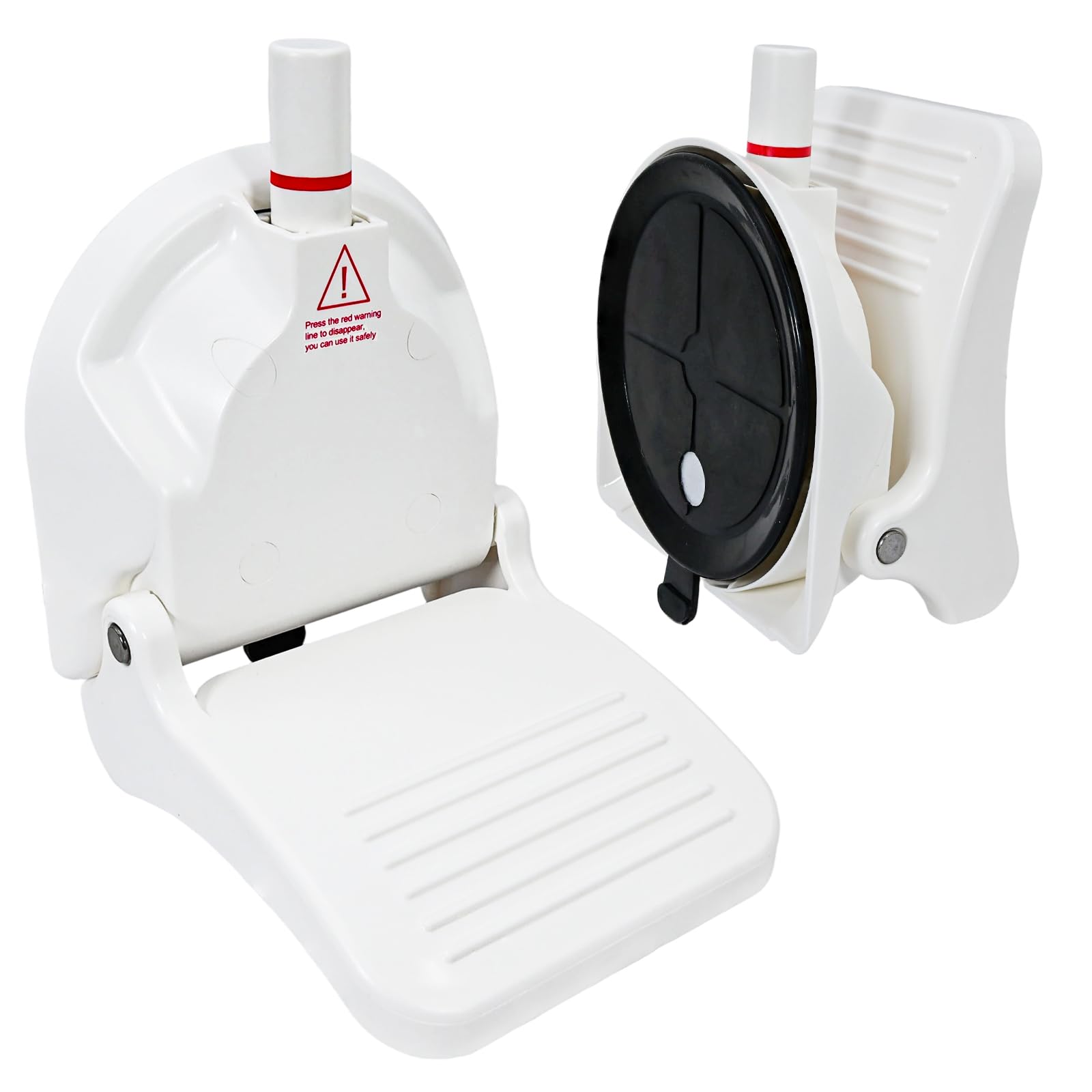 ZMJY front view of foot rest showing compact stable design and quick install benefit