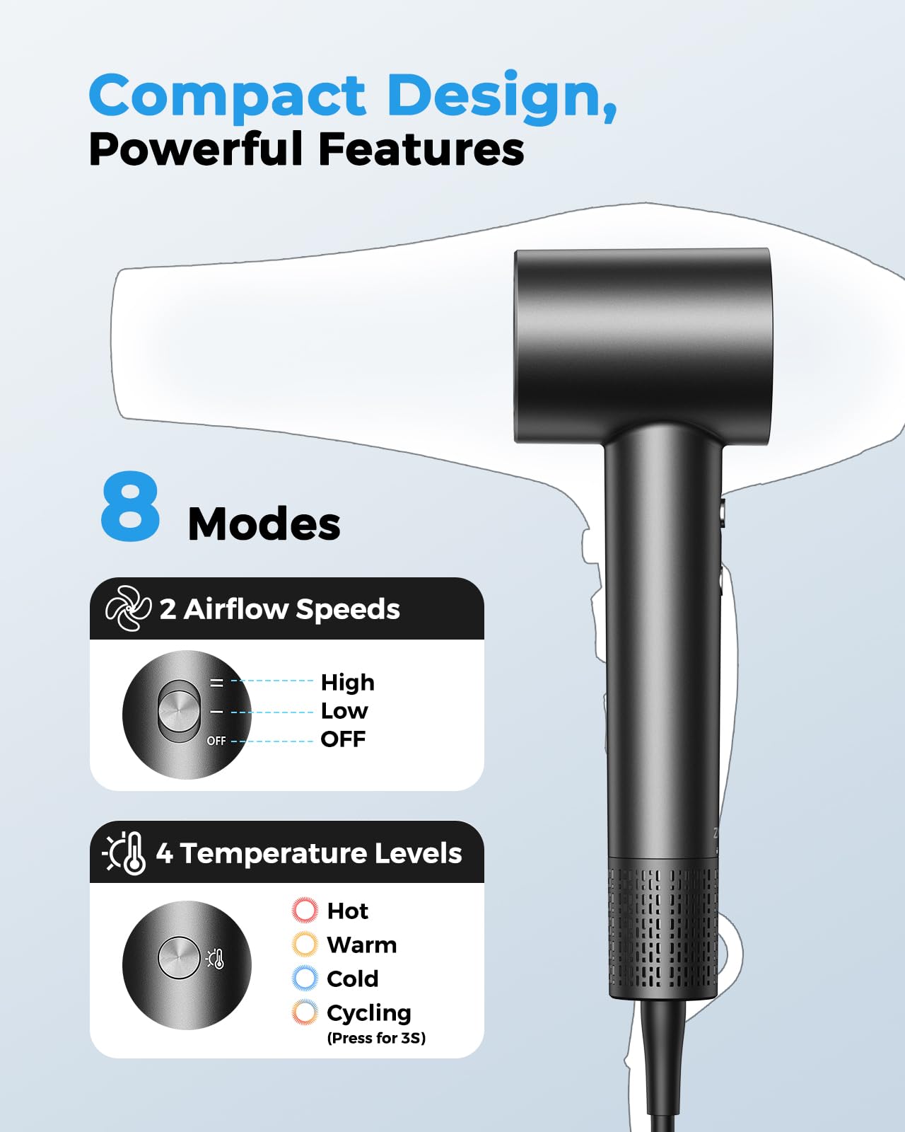 ZMZW dryer motor vent close-up showing precision build and airflow path benefit: powerful drying