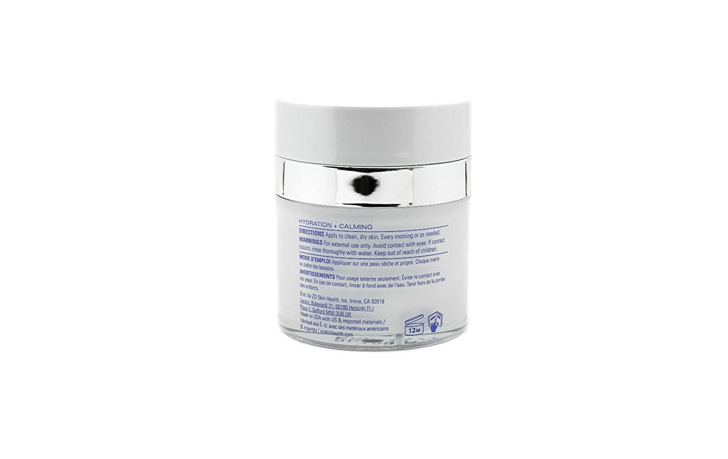 ZO SKIN HEALTH ingredients label close-up showing active antioxidants and clarity benefit