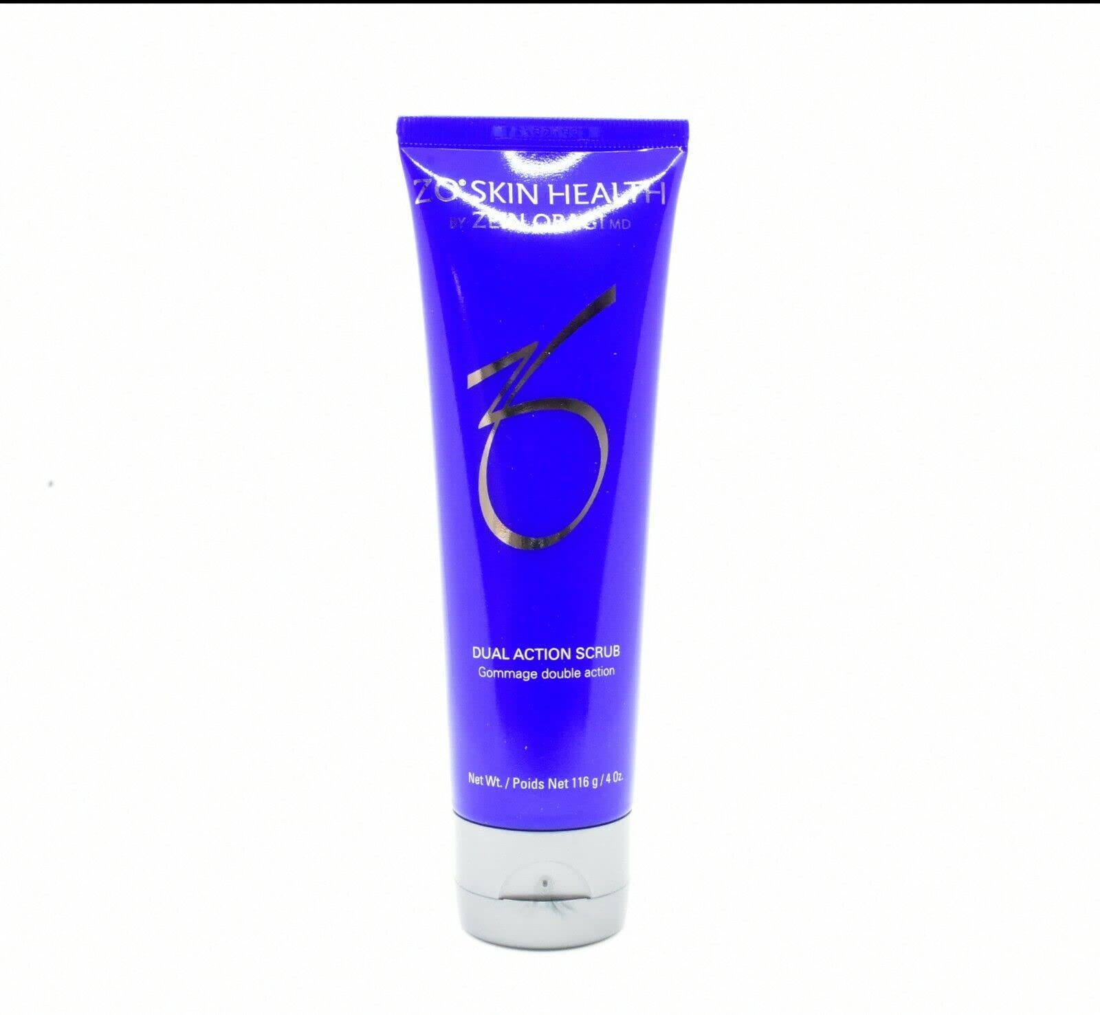 ZO SKIN HEALTH tube held in hand showing scale and travel-friendly convenience
