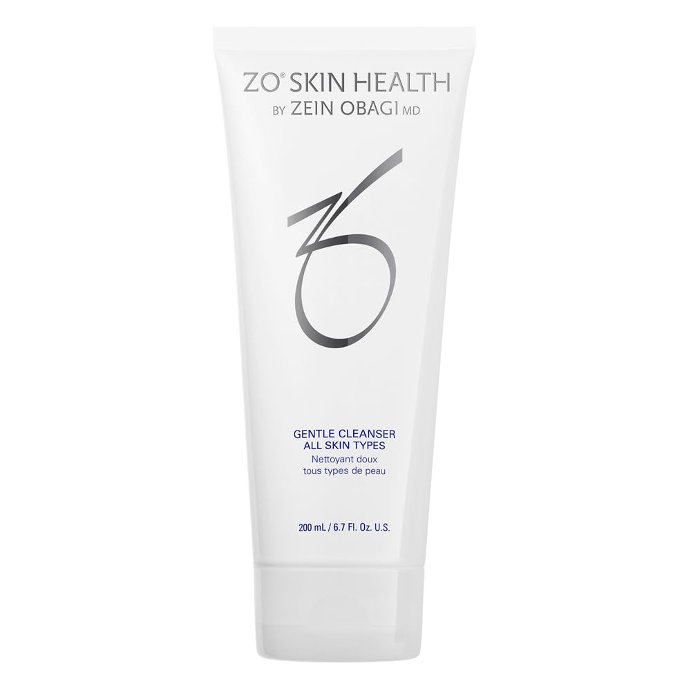 ZO SKIN HEALTH front bottle gentle cleanser showing clean packaging and daily-use benefit