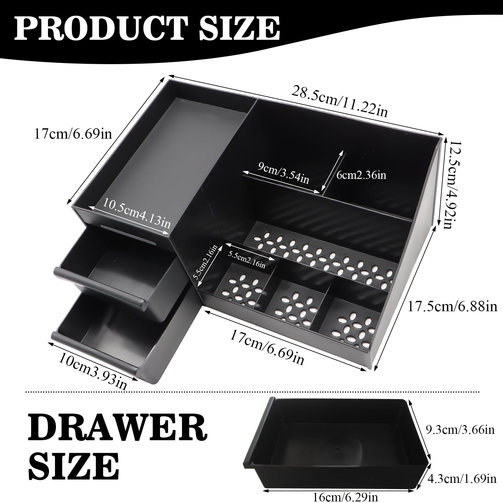 ZOCONE top compartments holding cologne bottles for easy access