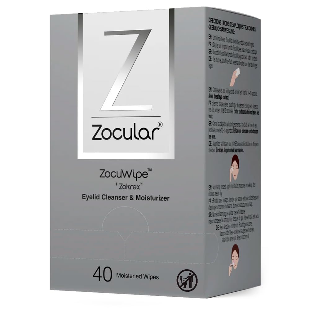 Zocular front packaging showing resealable pouch and brand clarity, easy identification benefit