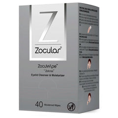 Zocular front packaging showing resealable pouch and brand clarity, easy identification benefit