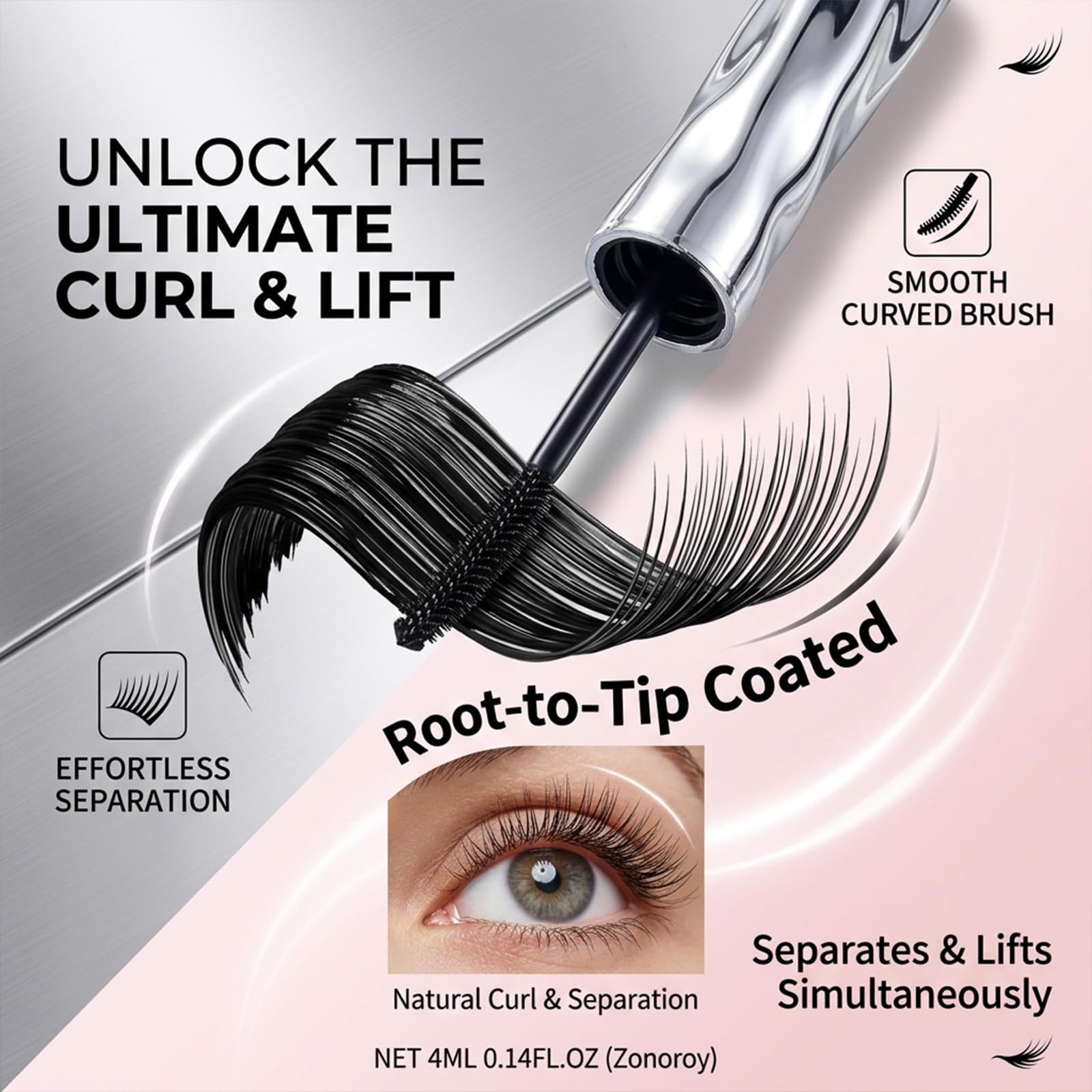 Zonoroy texture on brush displaying fine fibers for lash extension benefits