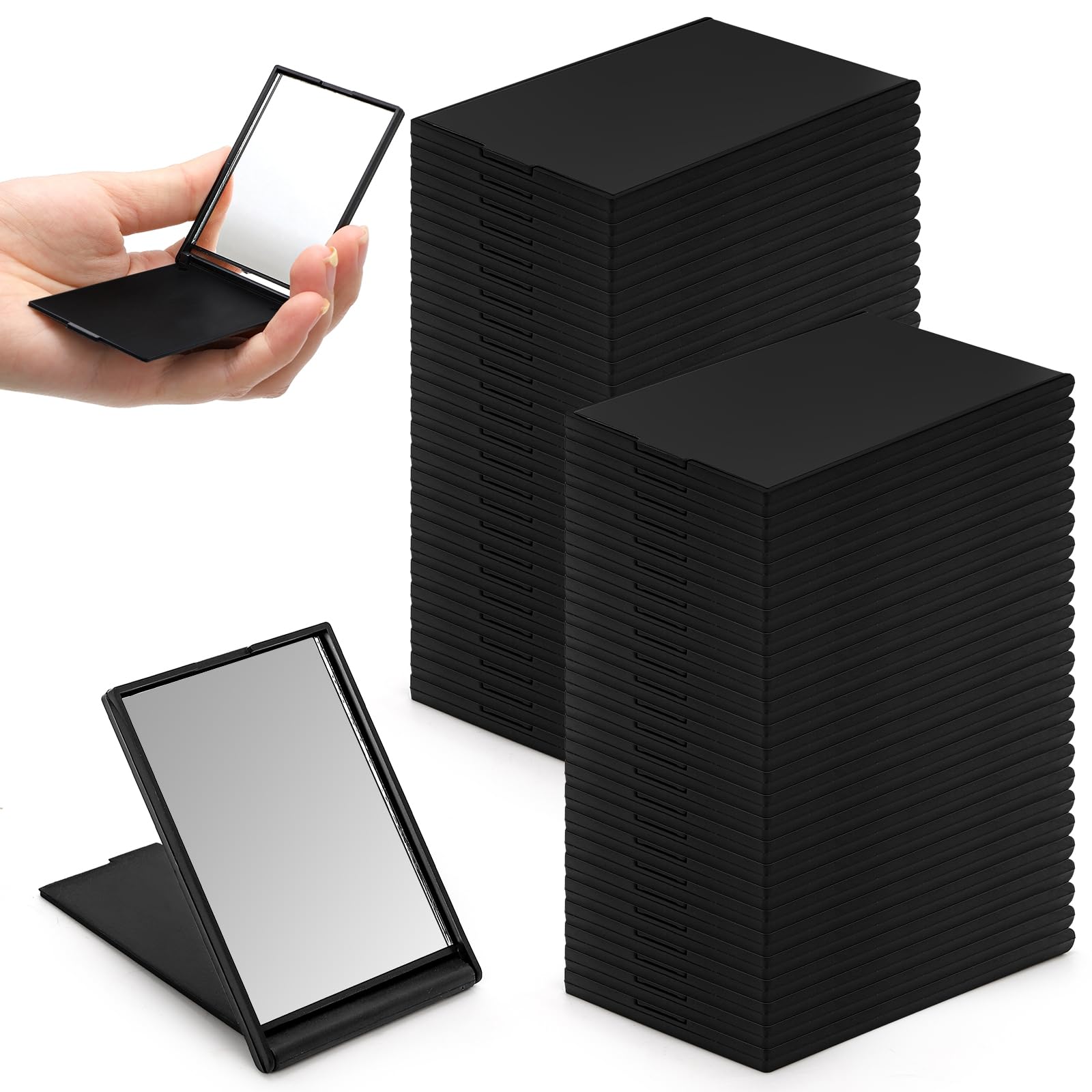 ZOOFOX front packaging showing 50 compact mirrors and quantity benefit