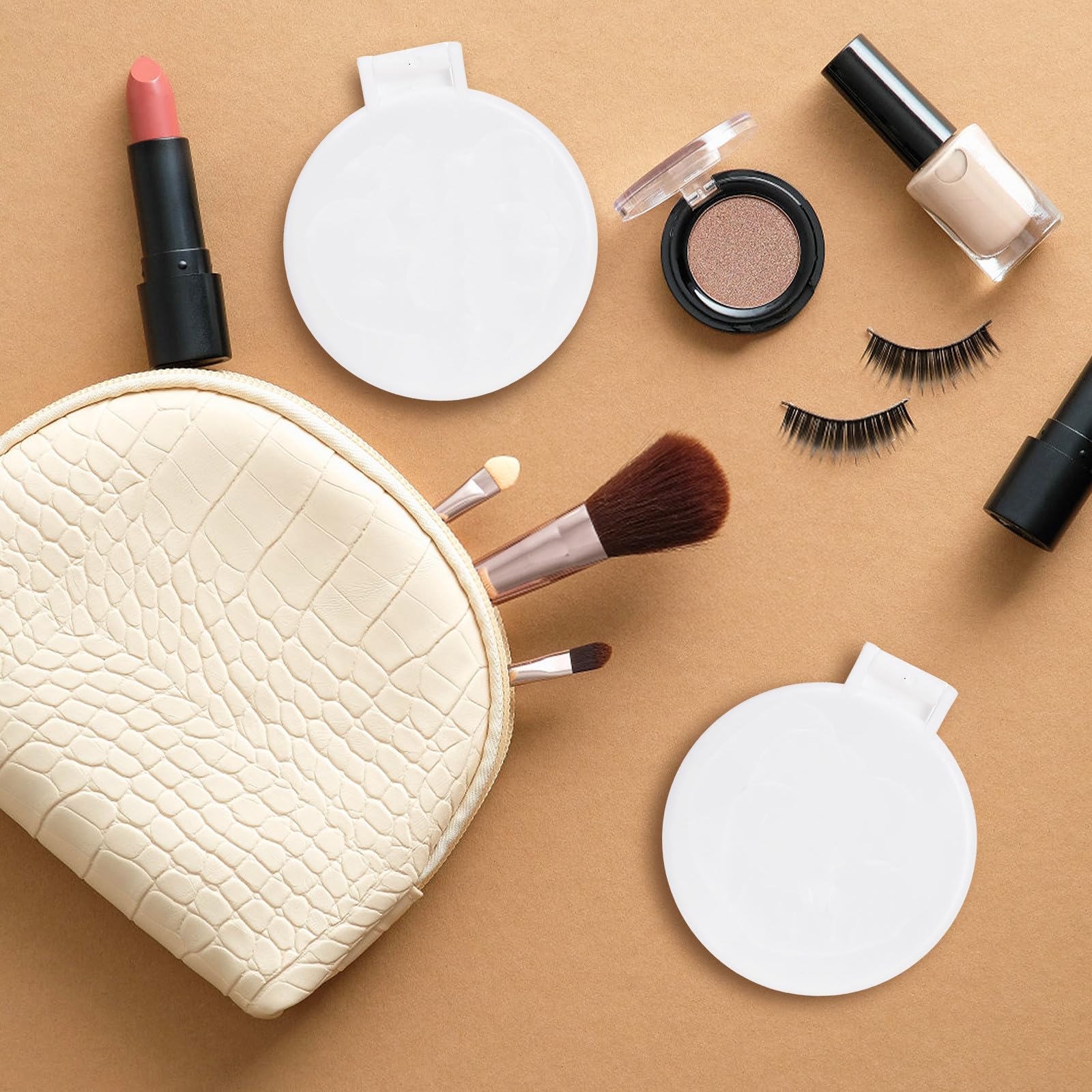 ZOOFOX person using mirror for makeup touch-ups on the go