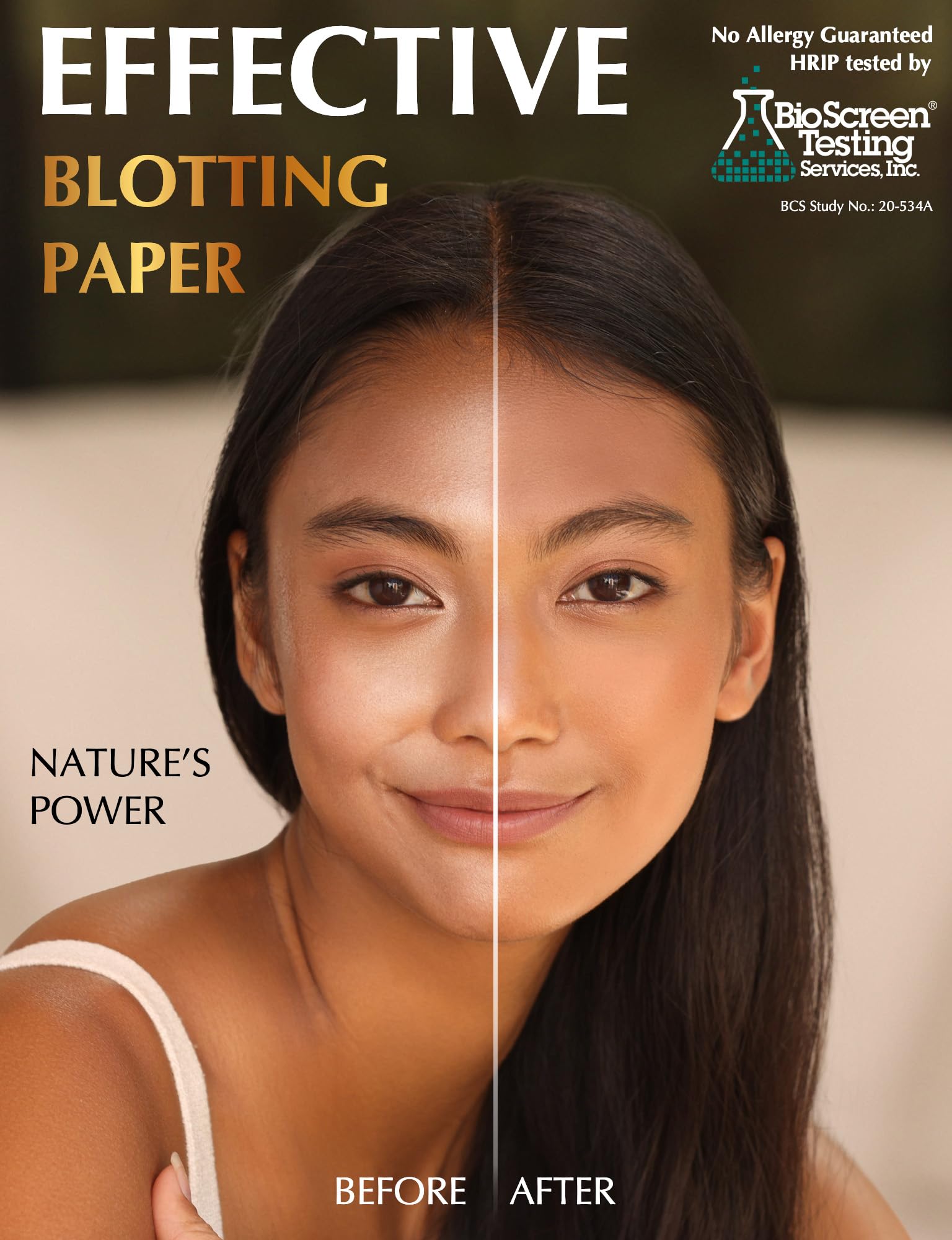 ZOROM'S close-up of sheet texture with bamboo charcoal fibers for fast oil absorption