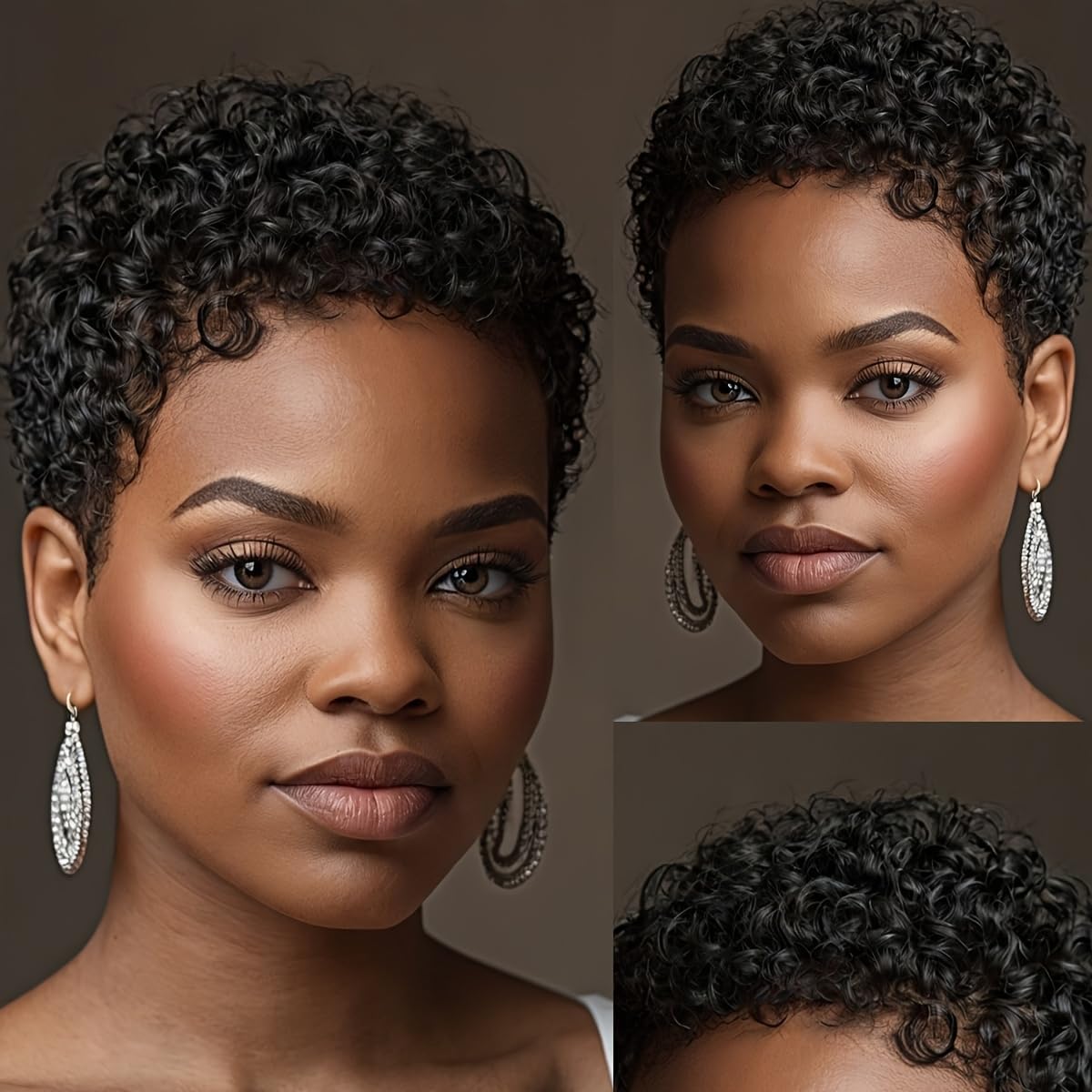 Zorssar side profile showing bangs and short layered silhouette benefit