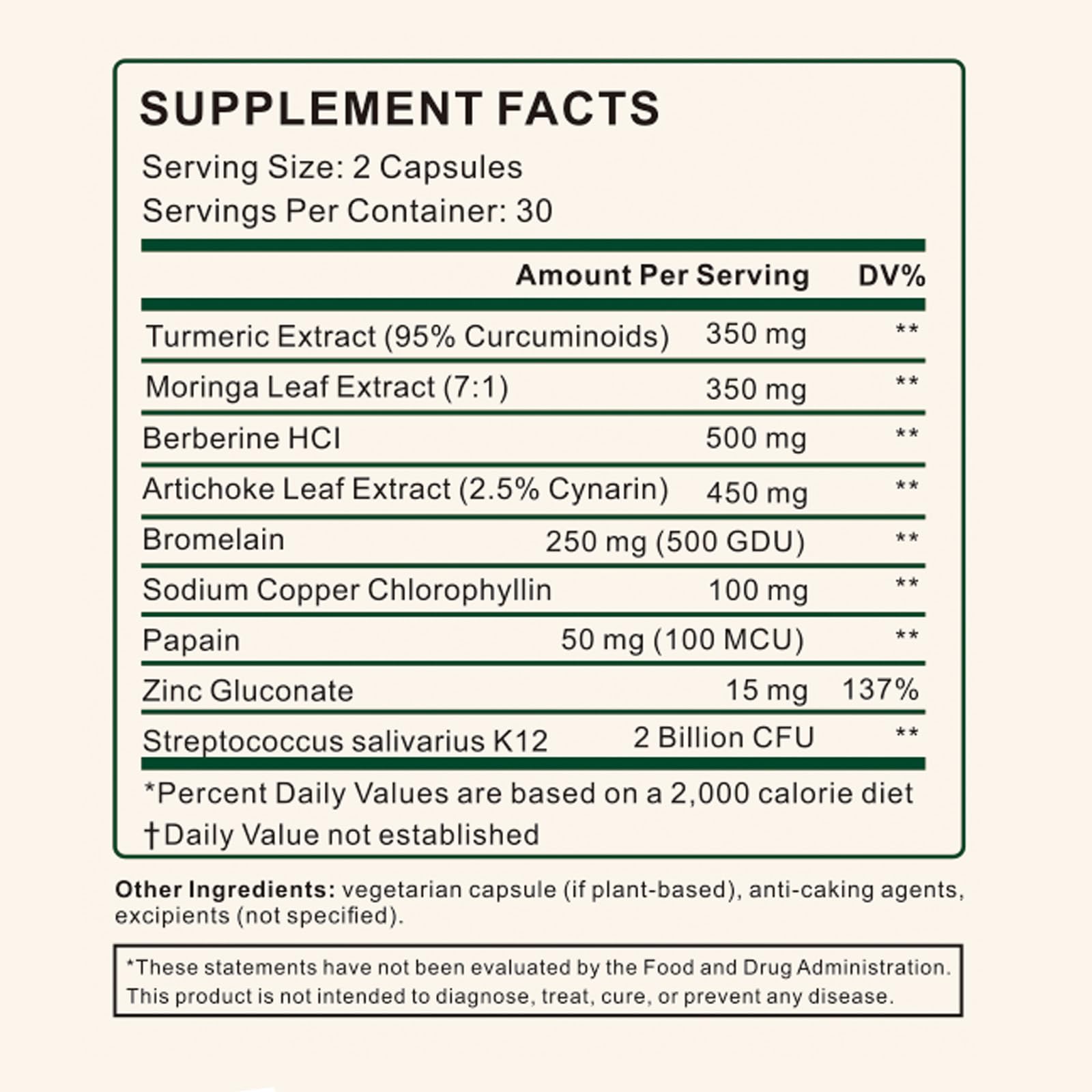 ZORTRIO label closeup showing ingredient list and transparency benefit