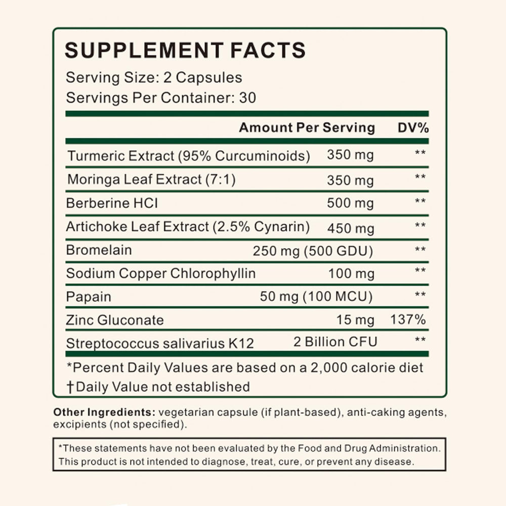 ZORTRIO label closeup showing ingredient list and transparency benefit