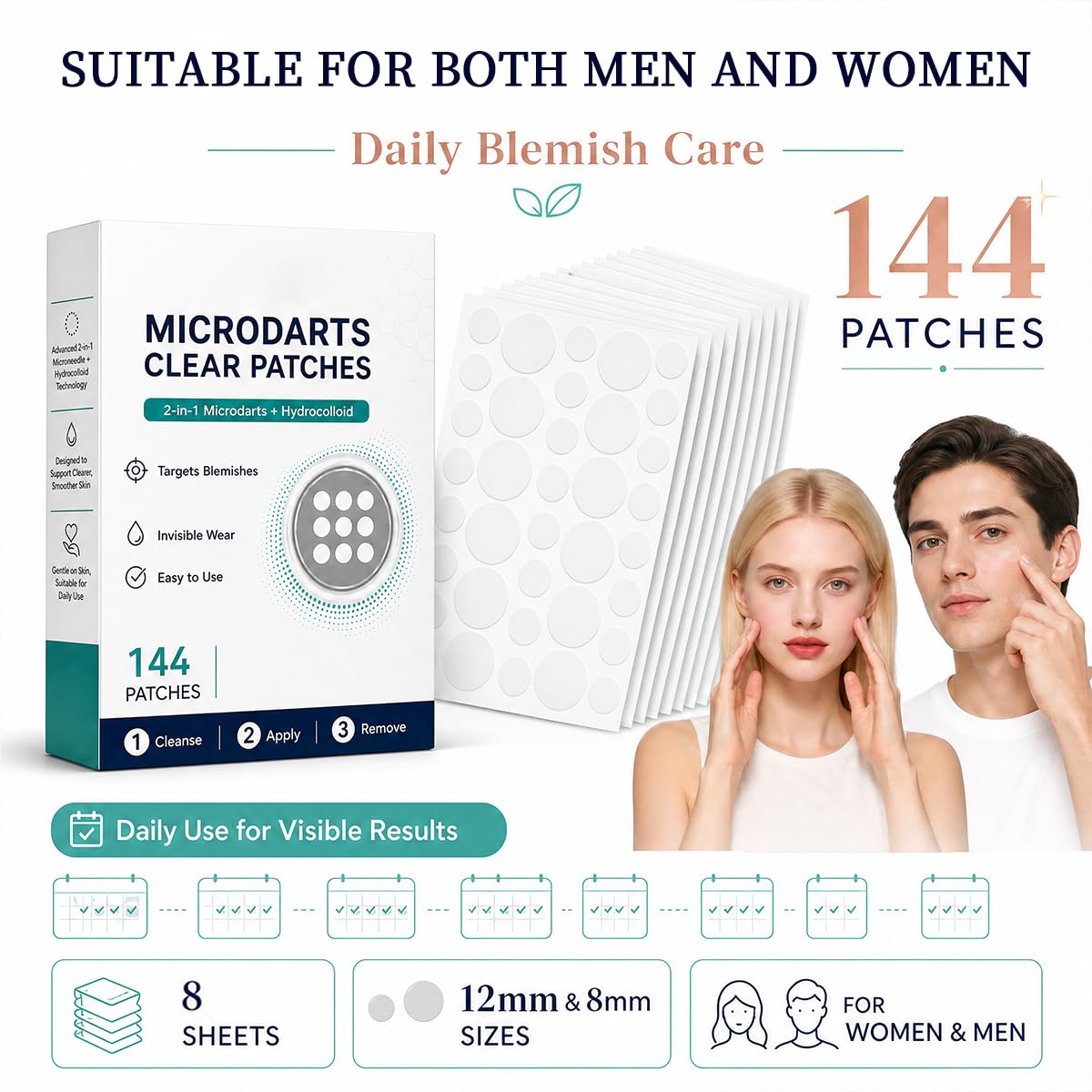 Zorveth patch on cheek overnight illustrating low-profile protection