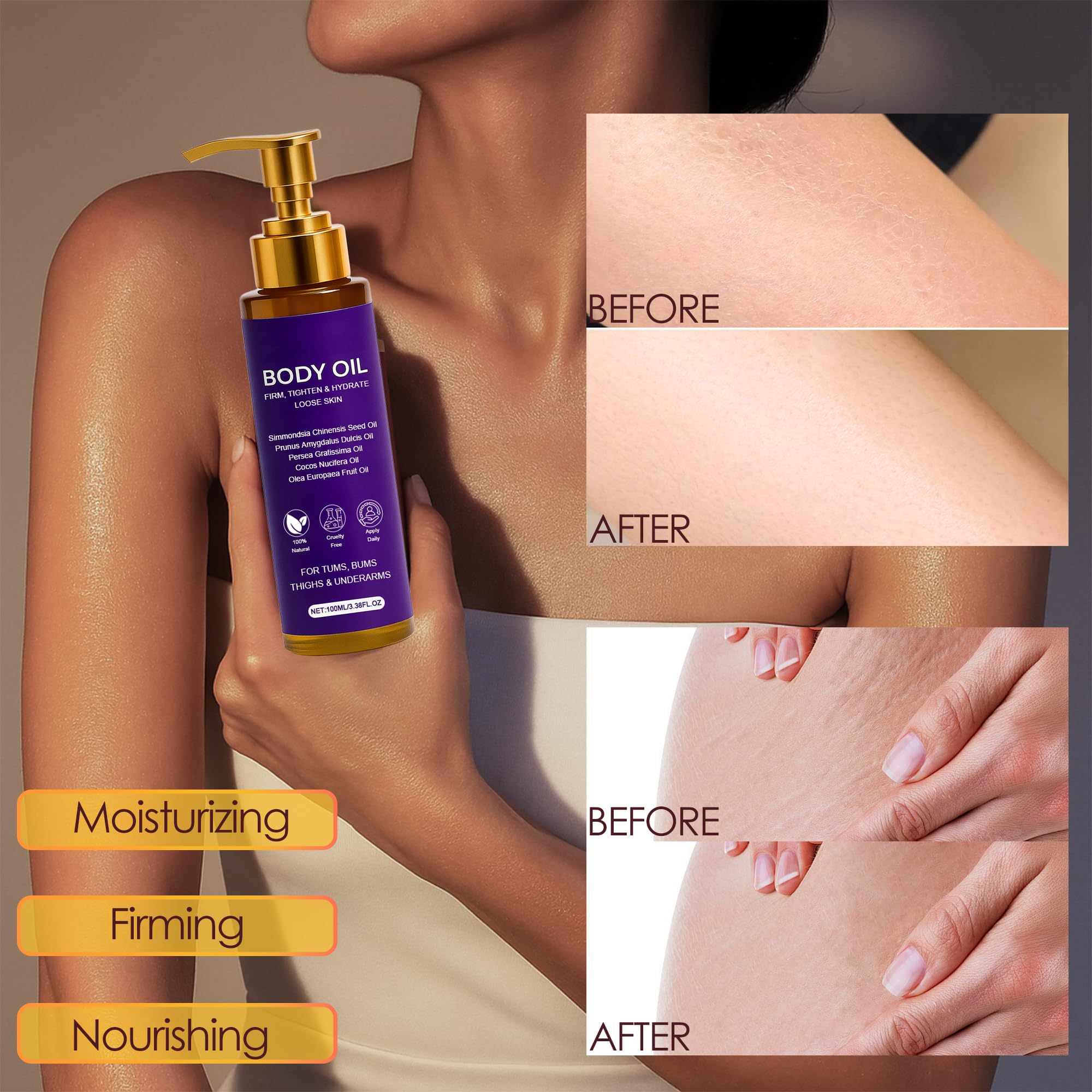Zotreval pump dispensing oil into hand for easy application and quick hydration