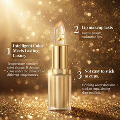 ZOYYE clear lipstick texture close-up showing glossy sheen and smooth glide, hydrates lips