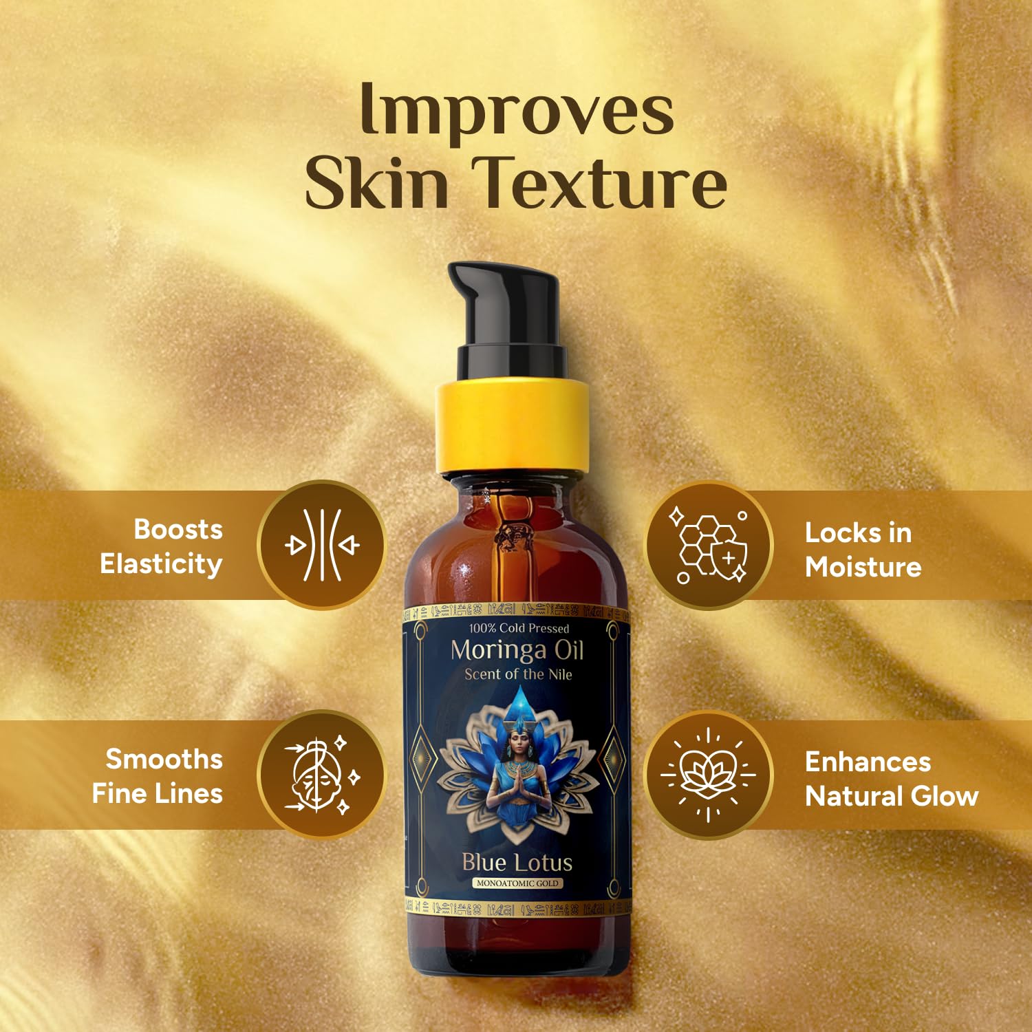 ZP.TECH applying moringa oil to face for smooth hydrated skin benefit