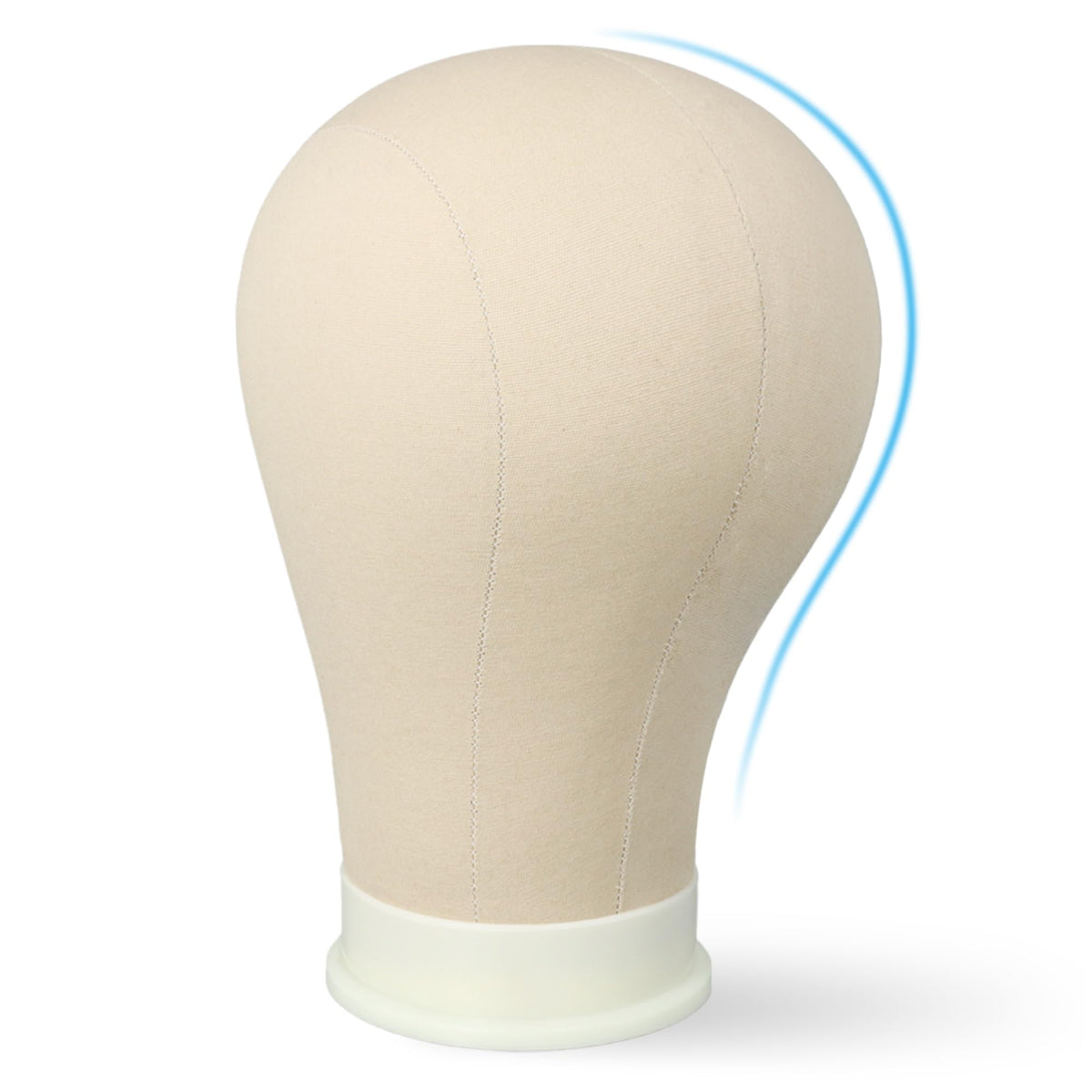 ZQIAN BEAUTY front view canvas wig head showing realistic shape and styling benefit