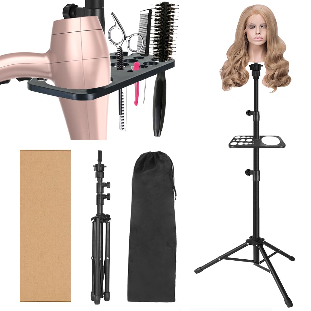 ZQIAN BEAUTY front view of stand with tray showing organized tools