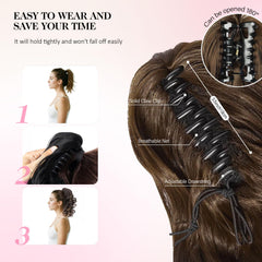 ZQIAN BEAUTY model wearing ponytail during daytime for instant added volume