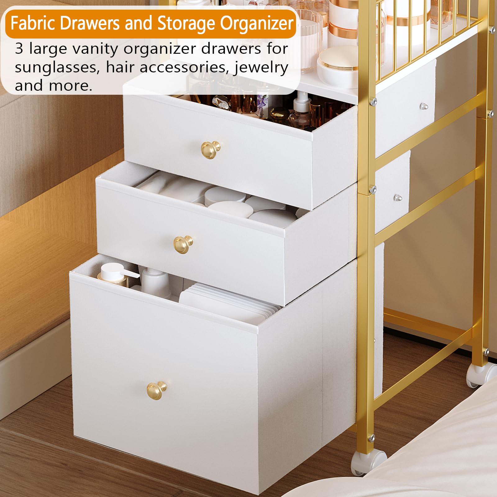 ZQUYAJ drawer pulled out displaying brushes palettes and tidy organization