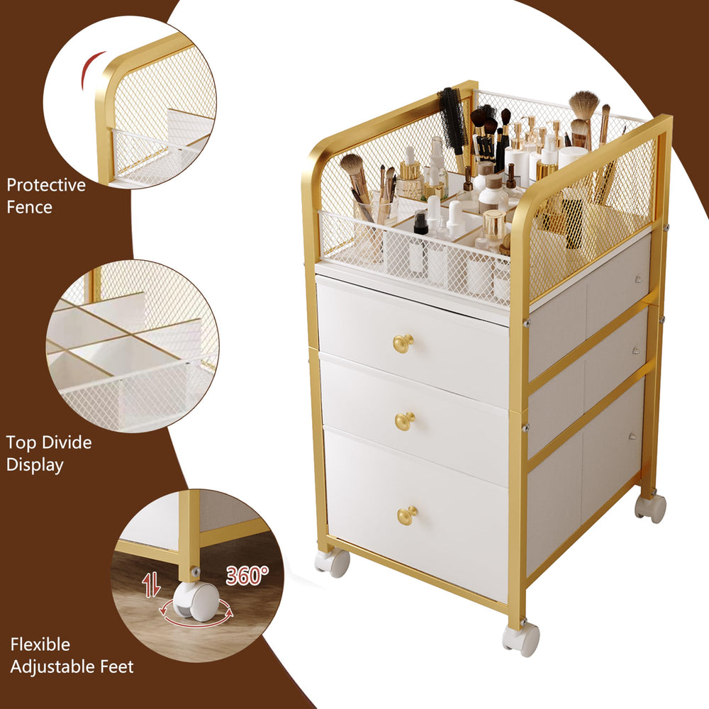 ZQUYAJ sturdy gold metal frame close-up with rust-resistant finish